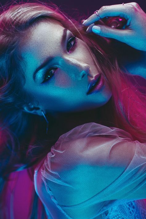 Jake Hicks Photography Colour Gel Photography, Portrait Tutorial, Portrait Lighting, Beyond Beauty, Beauty Shoot, Colorful Portrait, Freelance Photographer, Cinematic Photography, Dark Beauty