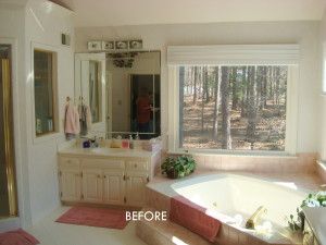 Corner Tub Master Bath, Garden Tub Remodel, Corner Garden Tub, Corner Jetted Tub, Tub Bathroom Ideas, Garden Bathtub, Sunken Tub, Tub Remodel, Large Tub