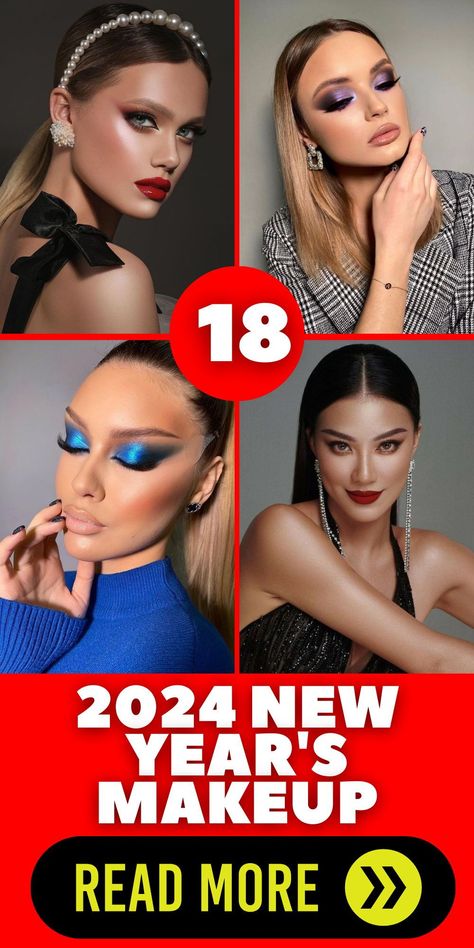 Get ready to sparkle and shine as you welcome 2024 with a stunning New Year's makeup look. Whether you're celebrating in a Western or Chinese style, this makeup style will make you feel happy and confident. Inspired by Maddy Perez's glamorous style, this look features a touch of glitter to add a festive flair. With a combination of blue and silver, your eyes will be the center of attention, making it the perfect choice for a Lunar New Year celebration. Make Up For New Years Eve, New Years Make Up, Nye Eye Makeup Looks, Maddy Perez Style, New Year’s Eve Makeup Look, New Year Makeup Ideas, Lunar New Year Makeup, New Years Eve Makeup Ideas, New Years Makeup Ideas