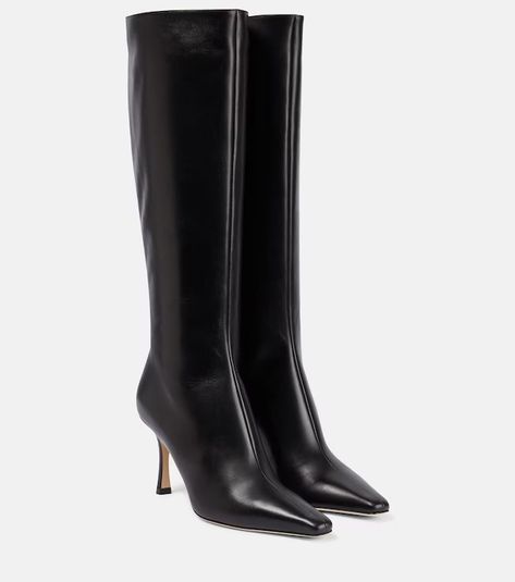 Designer Shoes for Women | Shop at Mytheresa Jimmy Choo Boots, Mid Heel Boots, Mid Heels Pumps, Outfit Invierno, Knee High Leather Boots, Footwear Design Women, Jimmy Choo Shoes, Dream Shoes, Fashion Shop