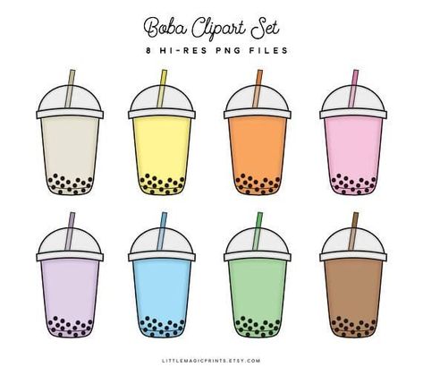 Boba Clipart, Tea Wallpaper, Bubble Tea Boba, Boba Drink, Iphone Stickers, Bubble Milk Tea, Paper Dolls Diy, Images Kawaii, Tumblr Stickers