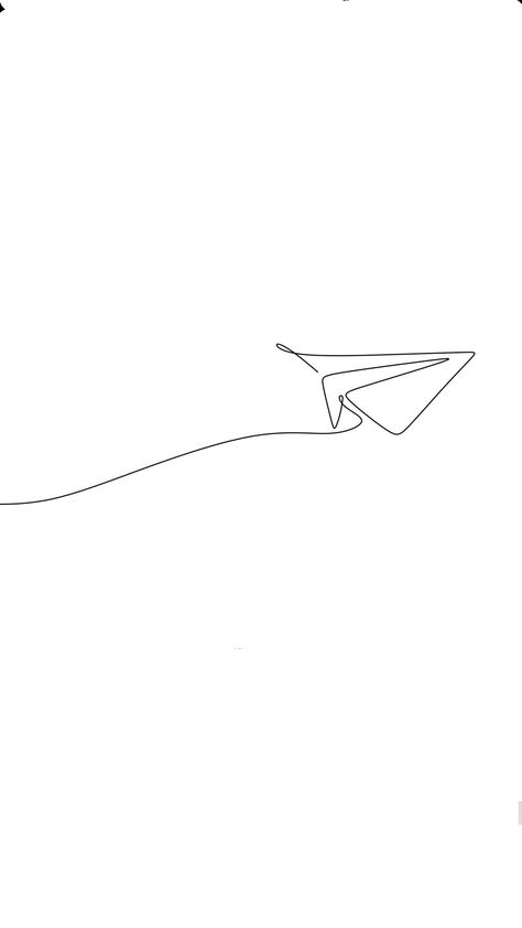 Plane Tattoos Women, Single Line Airplane Tattoo, Tattoo Paper Airplane, Plane Line Tattoo, Tiny Paper Airplane Tattoo, Fine Line Paper Airplane Tattoo, Paper Air Plane Tattoo, Minimal Airplane Tattoo, Airplane Line Art