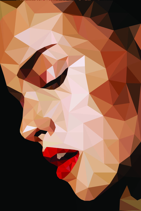 #polygon #poligon #art #girl #illustration #wallpaper #iphonewallpaper Geometric Art Animal, Antique Architecture, Geometric Portrait, Wpap Art, Illustration Wallpaper, Polygon Art, Retro Artwork, Cubism Art, Wallpaper Iphonewallpaper