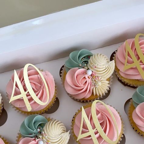 ~Janine bakes~ on Instagram: "~Forty~ Toppers @sweetberrycreationsuk #cupcakes #cupcake #prettycupcakes #birthdaygirl #cake" 40th Cupcakes, 40th Birthday Cupcakes, 42nd Birthday, Pretty Cupcakes, 40th Birthday Cakes, February 3, Birthday Woman, Birthday Cupcakes, Cupcakes Decoration