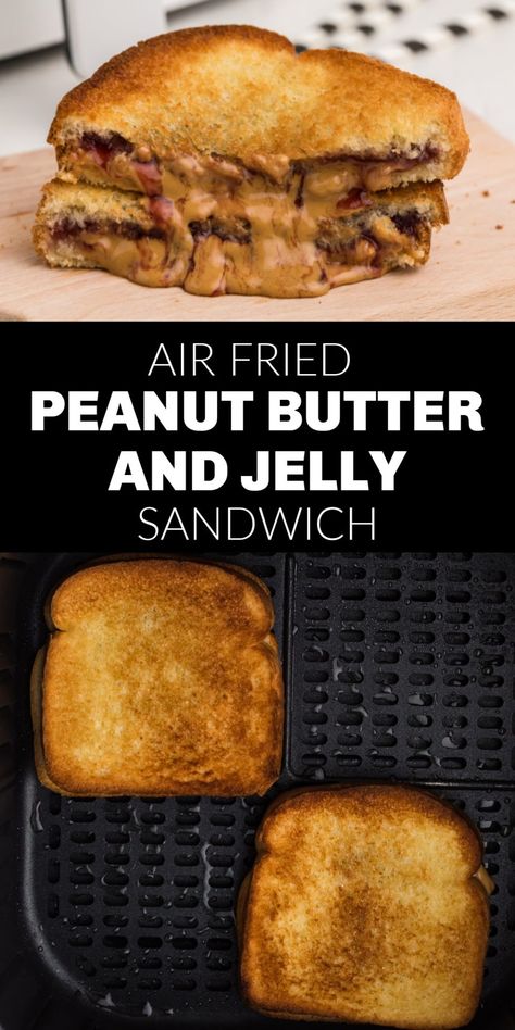 My kids love peanut butter and jelly sandwiches, but have you ever tried an air fried peanut butter and jelly sandwich? Delicious and golden brown, you'll love this new spin on a classic sandwich. Peanut Butter Jelly Sandwich, Peanut Butter And Jelly Sandwich, Peanut Butter Toast, Banana Sandwich, Jelly Sandwich, Classic Sandwich, Chunky Peanut Butter, Peanut Butter Sandwich, Peanut Butter And Jelly