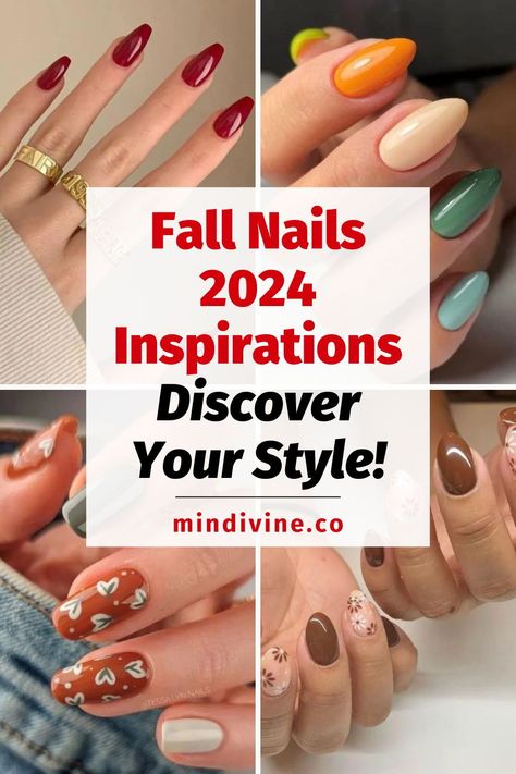 In this Fall Nails 2024 guide, I've collected the latest designs and styles to try this season. From minimalist looks to intricate designs, get inspired and stay ahead of the trends. Autumn Nails 2024 Trends, Monochrome Nails, Negative Space Nail Art, Retro Nails, Fall Manicure, Different Nail Designs, Light Nails, Nail Designs Valentines, Red Nail Designs