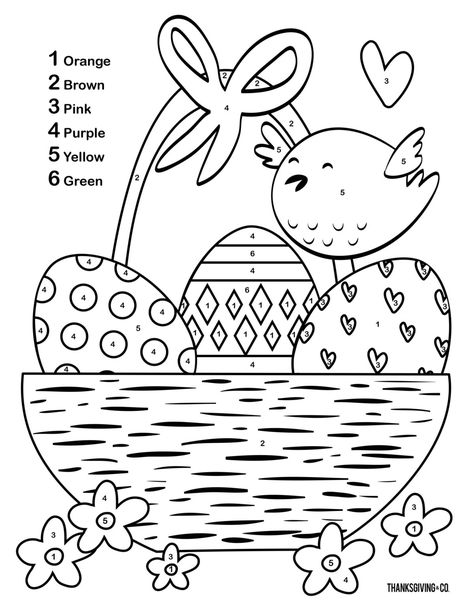 Easter Color By Number, Color By Number Coloring Pages, Number Coloring Pages, Easter Things, Easter Color, Easter Worksheets, Color By Number Printable, Easter Printables Free, Easter Coloring Pages