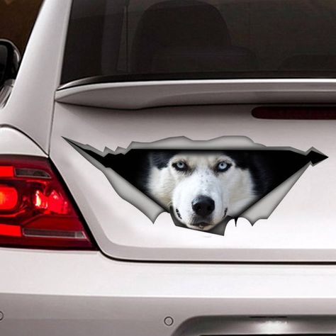 DECAL. Husky car decal, Vinyl decal, car decoration, pet decal, dog sticker, dog decal Husky Humor, Auto Sticker, Dog Car Accessories, Car Sticker Design, Husky Funny, Car Window Stickers, Truck Decals, Dog Decals, A Husky