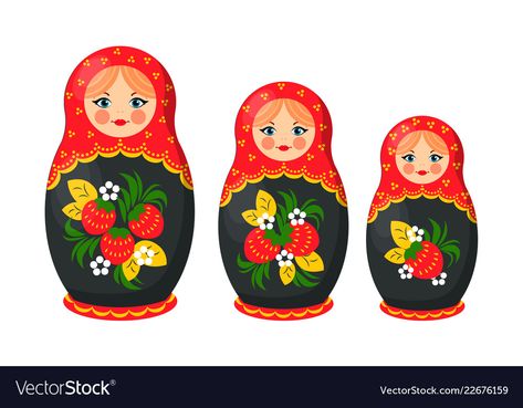 Matryoshka Doll Illustration, Russian Matryoshka Doll, Russia Culture, Doll Illustration, Matryoshka Doll, Logo Line, Russian Doll, Set Patterns, Nesting Dolls