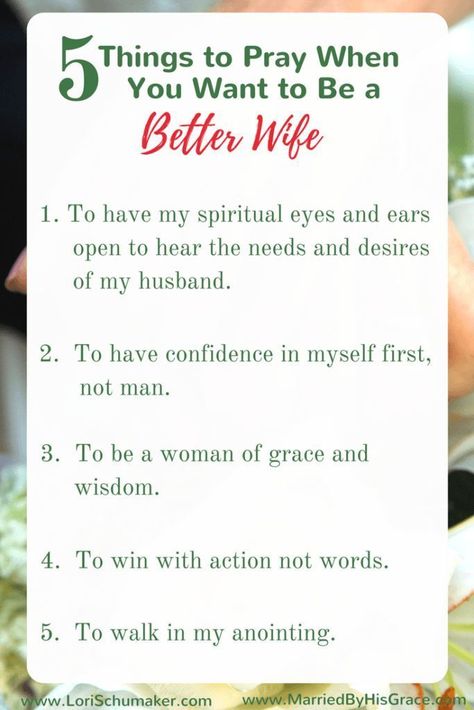 Prayer is our best tool in the quest to be better wives for our husbands. Here you will find 5 things to Pray When You Want to Be a Better Wife Be A Better Wife, Better Wife, Love Your Husband, Prayers For My Husband, Love You Husband, Gratitude Challenge, Marriage Prayer, Godly Marriage, Healthy Marriage