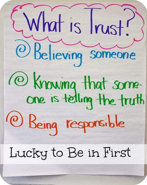 Can I Trust Ya? - Lucky To Be In First Trustworthiness Activities For Kids, Trust Activities For Kids, Honesty Lesson, Step Children, Teaching Character, Teacher Stamps, Character Counts, Guidance Lessons, Words That Describe Me