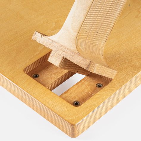 Designed by Modernica Studio in 2004, the Case Study® Furniture Tenon series is constructed with 26 layers of the highest-quality hardwoods. The strength and resilience of the Tenon series is achieved with omni-directional connections of the plywood and Modernica’s own unique T-shaped, mortise and tenon joint design. E Fine Woodworking Furniture, Plywood Art, Plywood Diy, Plywood Storage, Plywood Design, Plywood Projects, Plywood Table, Wood Table Legs, Joinery Design