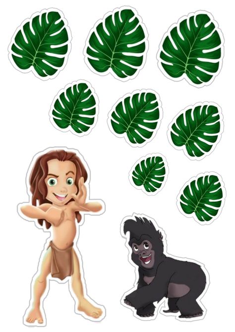 Tarzan Party, Baby Tarzan, Tarzan And Jane, Diy Cake Topper, Disney Party, Cake Decorating Techniques, Tarzan, 2nd Birthday Parties, Baby Boy Shower