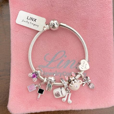 Linx Snake Chain Style Charm Bracelet With A Ball Clasp, Featuring Linx Logo. The Bracelet Comes With 7 Linx Charms As Shown. *All Items Are 925 Sterling Silver. *The Bracelet Is Available In Multiple Sizes *Additional Charms Can Also Be Added To The Bracelet And The Ones Included Are Removable As Well. *Linx Bracelets And Charms Are Universal Meaning The Charms Can Also Be Worn On Most Other Standard Size Charm Bracelets Of Different Brands And Most Other Charms Of Standard Size Will Also Fit O Linx Bracelets, Body Jewelry Diy, Pretty Wallpaper Ipad, Fav Products, Pandora Jewelry Charms, Bracelets Collection, Products Photography, Snake Chain Bracelets, Velvet Jewelry