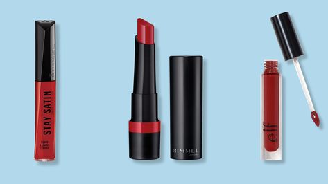 You can almost never go wrong with a red lip. There are many different types of red lipsticks to choose from allowing you to customize it based on your preference. We decided to help make it a bit easier for you with these 14 lipsticks that are all $10 or less. Lip Stain Drugstore, Sheer Red Lipstick, Best Drugstore Red Lipstick, Blue Red Lipstick, True Red Lipstick, Lipstick Quotes, Red Lip Stain, Night Sketch, Lipstick Ingredients