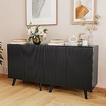 Doors For Kitchen, Black Sideboard Buffet, Cabinet Console Table, Cabinet Console, Modern Sideboard Buffet, Dining Room Server, Kitchen Dining Living Room, Accent Storage Cabinet, Modern Buffet