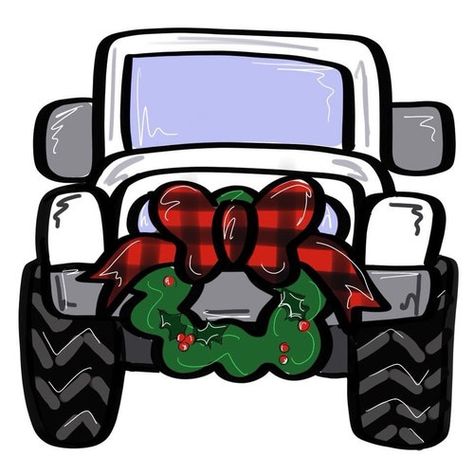 Jeep Door Hanger, Christmas Jeep, Wreath Template, Door Hanger Templates, Truck Door Hanger, Bunny Door Hanger, Door Hanger Template, Bazaar Crafts, Template Christmas