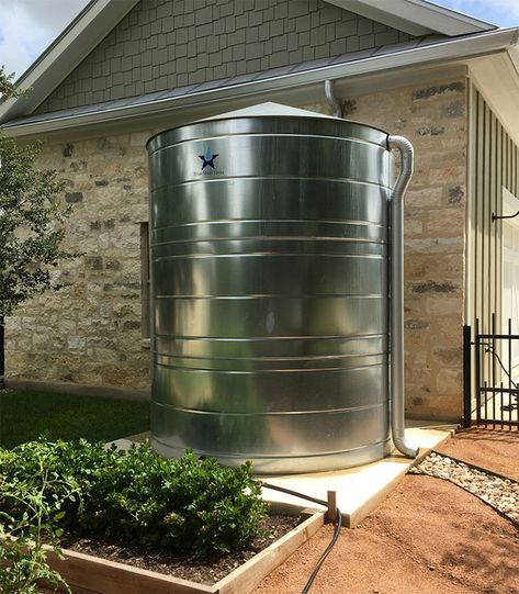 Steel Water Tanks, Rain Water Tank, Storage Inspiration, Water Storage Tanks, Water Tanks, Water Collection, Water Storage, Garden Shed, Galvanized Steel