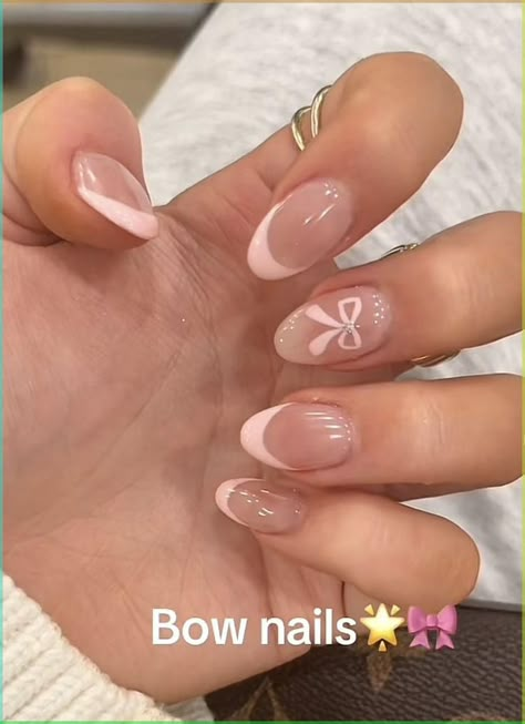 pink bow acrylic nails Easy Simple Nails Design, Pastel Color Nail Ideas, Cute Nail Inspo For Spring, Aesthetic Summer Nail Ideas, Simple Summer Acrylic Nail Designs, Cute Easy Nails Design, Simple Nail Art Summer Nails, Cute Almond Summer Nails, Gel Nails Polish Ideas