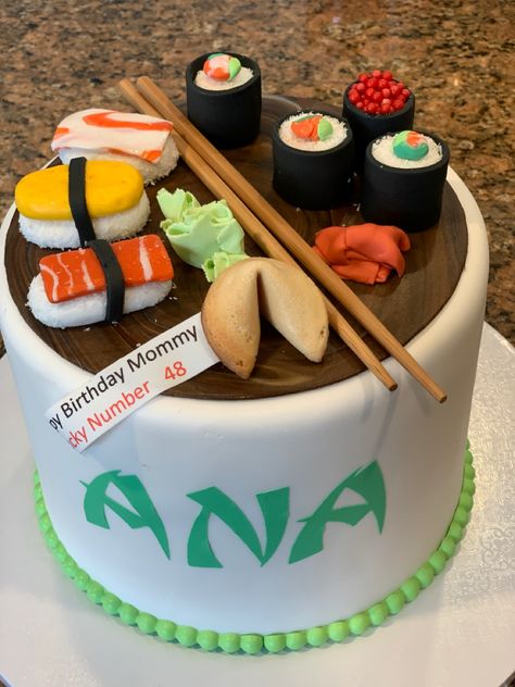 Japanese Themed Birthday Cake, Japan Birthday Cake, Japanese Theme Cake, Sushi Themed Cake, Sushi Birthday Cake Ideas, Sushi Birthday Cake, Sushi Cake Birthday, Sushi Cakes, Sushi Birthday