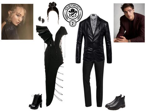 Tribute Parade, Parade Outfit, Outfit Maker, Outfit Shoplook, Chunky Heel, Hunger Games, Outfit Ideas, Black Leather, Trousers