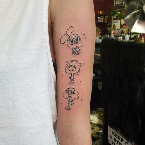 Amazing World Of Gumball Tattoo, 90s Cartoon Tattoos Ideas, Darwin Tattoo, Gumball Darwin, Amazing World Of Gumball, 90s Cartoon, Cartoon Tattoos, World Of Gumball, The Amazing World Of Gumball