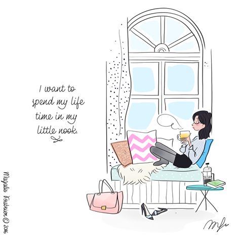 Magalie Foutrier Illustration Mignonne, 수채화 그림, Art And Illustration, I Love Books, Perfect Day, Cute Illustration, Love Book, Book Nerd, Fashion Drawing