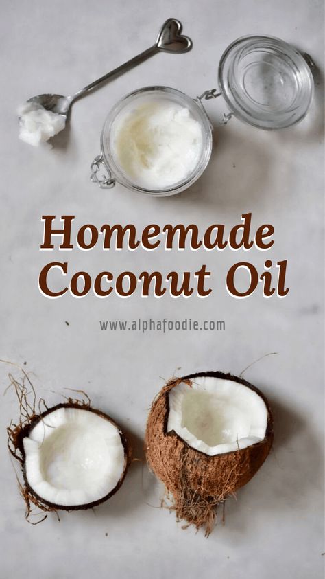 Homemade Coconut Oil, Coconut Oil Recipes, Homemade Oil, Food Baking, Resep Diet, Baking Soda Shampoo, Filtered Water, Virgin Coconut Oil, Skin Care Recipes