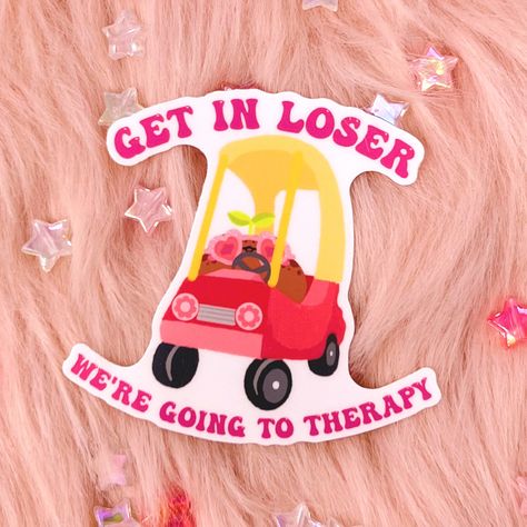 Get in Loser Sticker #mandalasticker Type Sticker Design, Chaotic Stickers, Things To Put Stickers On, Unhinged Stickers, Diy Sticker Ideas, Cool Sticker Ideas, Food Sticker Design, Cute Stickers Ideas, Design Packaging Food