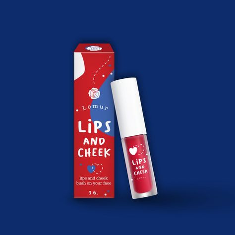 Lip Gloss Packaging Design, Lipstick Packaging Design, Liptint Packaging, Chocolate Business Ideas, Bubble Alphabet, Cheek Blush, Fruit Packaging, Lipstick Designs, Packaging Diy