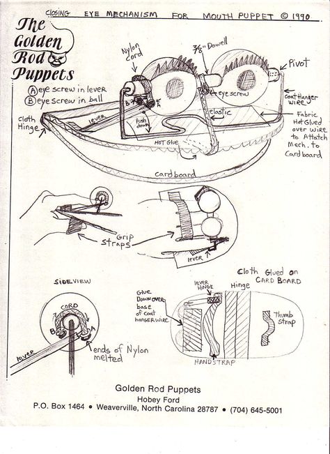 cool eyes Rod Puppet Making, Rod Puppet Mechanism, Puppet Eyes Mechanism, Puppet Mouth Mechanism, Hand And Rod Puppet, How To Make A Puppet, Puppet Armature, Puppet Mechanics, Rod Puppet