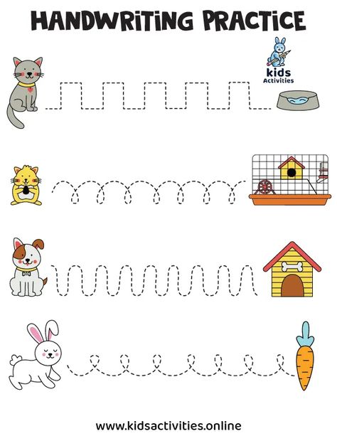 Pet Tracing Preschool, Pets Writing Center Preschool, Pet Writing Center Preschool, Pets Learning Activities, Pet Prek Activities, Where Do Pets Live Preschool Activities, Easy Pet Crafts For Preschool, What Pet Should I Get Activities Preschool, Animal Families Activities