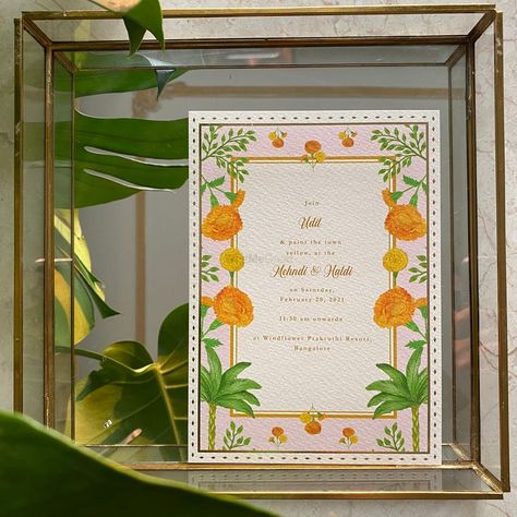 Wedding Invite Design, Graphic Wedding Invitations, Marigold Wedding, Wedding Illustration Card, Indian Invitation Cards, Indian Invitations, Invite Design, Indian Wedding Invitation Cards, Indian Flowers