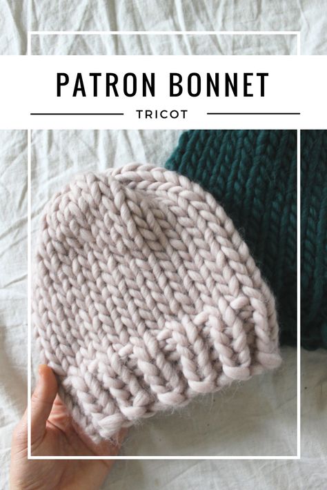 Patron pour tricoter un bonnet facilement Diy Bonnet, Baby Boy Knitting Patterns Free, Boys Knitting Patterns Free, Crochet Hats For Boys, Big Wool, Crochet Winter Hats, Baby Boy Knitting Patterns, Embroidery Hoop Wall Art, Baby Boy Knitting