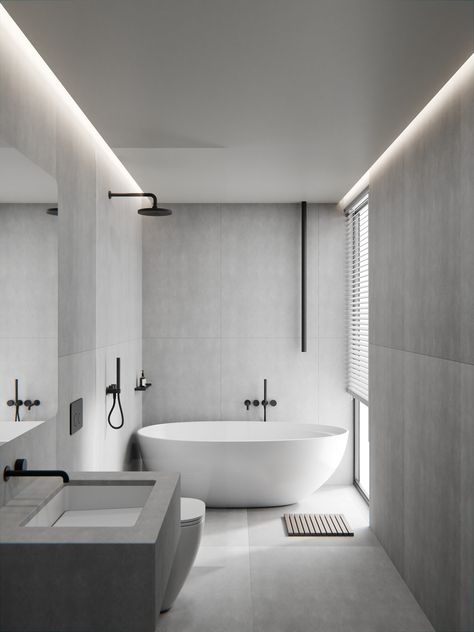 Bathrooms are not just places for cleanliness but expressions of your personality. The clever pairing of gray tiled walls with matte black fixtures creates a space filled with layers. Have you considered Matte Black Tapware for your bathroom？ #nerotapware#karaprogressive#bathroom #bathroomidea #bathroominterior #bathroomdesign #bathroomrenovation#interiors #interior123 #interior444 #renovation #reno #homereno #designer Matte Black Fixtures, Black Tapware, Black Fixtures, Bathroom Retreat, Bathroom Black, Bathroom Fittings, 1st Apartment, Stunning Bathrooms, Grey Tiles