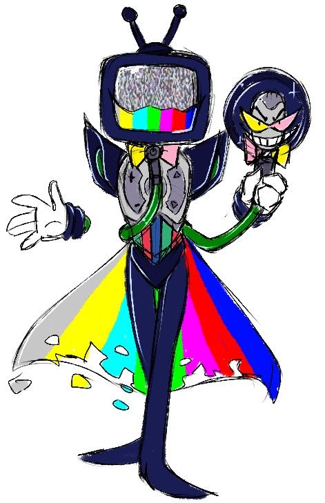 Phone Head Oc, Undertale Monster Oc, Undertale Oc Monsters, Tv Head Oc, Clown Oc, Undertale Oc, Delta Rune, Tv Head, Planets And Moons