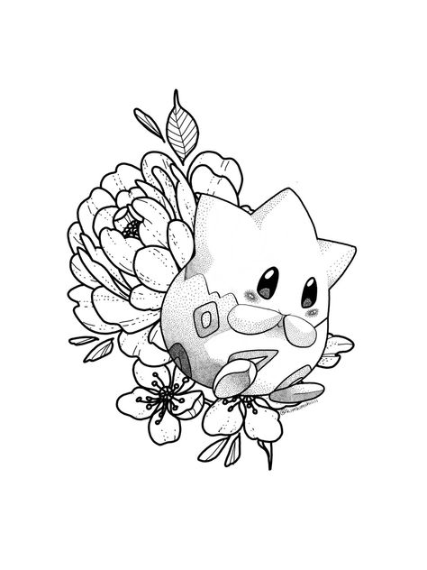 Into Tattoo, Basic Illustration, Pokemon Tattoos, Nerdy Tattoos, Illustration For Kids, Muster Tattoos, Pokemon Tattoo, Kids Coloring Pages, Images Kawaii