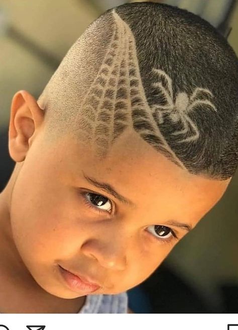 Spider Hair Design, Boy Hair Designs Kids, Kids Hair Designs Boys, Hair Cuts Designs For Men, Spider Man Haircut Design, Mens Hair Designs Lines, Lightening Bolt Hair Design Boys, Boys Haircut With Design, Haircut Designs For Boys