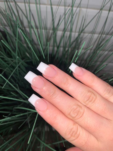 Medium length white french tip nails French Nails Acrylic Square Medium, Medium Length French Tip Nails Square, Medium Length Acrylic Nails French Tips, Medium French Tip Nails Square, White French Tip Acrylic Nails Coffin Medium, Medium Length Nails Acrylic Square French Tip, White French Tip Nails Square Medium, White French Tip Nails Medium Length, Medium Length White French Tip Nails