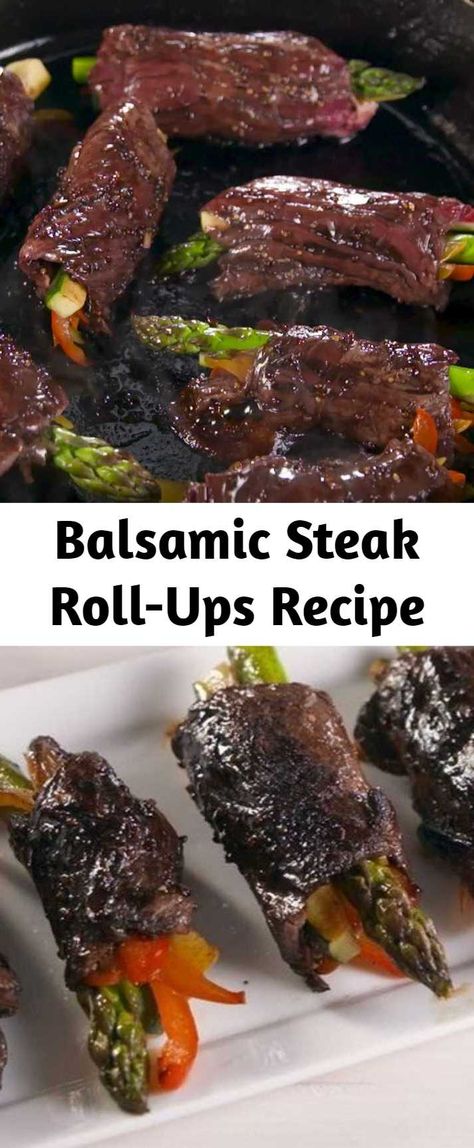 Balsamic Steak Roll-Ups Recipe – Page 2 – Mom Secret Ingrediets Balsamic Steak Rolls, Balsamic Glazed Steak Rolls, Steak Roll Ups, Balsamic Steak, Steak Rolls, Roll Ups Recipes, Healthy Meals For One, Meal Prep Clean Eating, Foods And Drinks