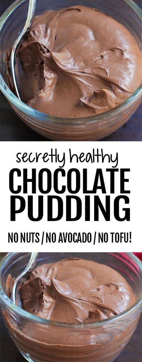 A classic, creamy, rich and chocolatey healthy chocolate pudding recipe, no tofu or avocado, and it can be vegan and gluten free for a health smart dessert #chocolate #health #healthy #vegan #glutenfree #dessertrecipes Healthy Chocolate Pudding Recipe, Healthy Chocolate Pudding, Chocolate Pudding Recipe, Chocolate Pudding Recipes, Avocado Chocolate, Crock Pot Recipes, Dessert Aux Fruits, Makanan Diet, Pudding Recipe