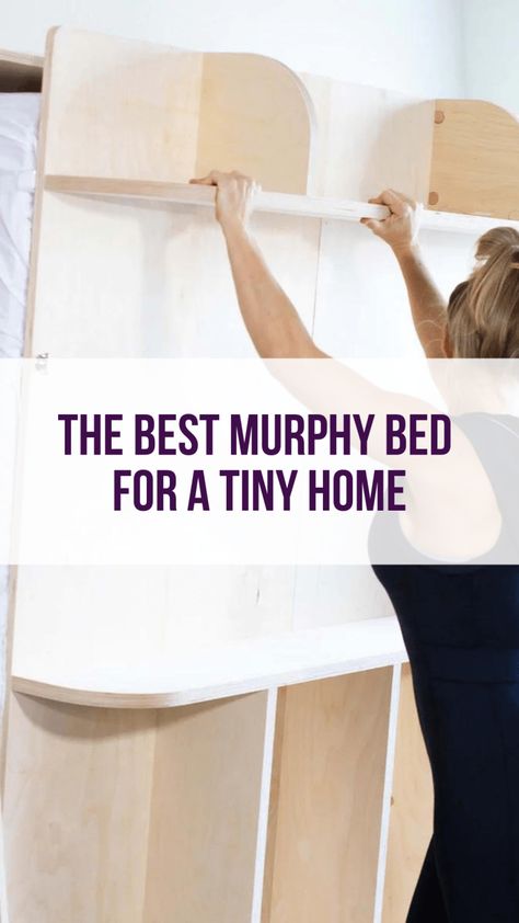 The Best Murphy Bed for a Tiny Home – a small life Murphy Bed Ideas Diy Small Spaces, Murphy Beds For Small Spaces, Tiny House Murphy Bed, Decent Bed Design, Cheap Murphy Bed, Tiny House Bed, Cozy Bedroom Ideas For Women, Murphy Bunk Beds, Murphy Bed Kits