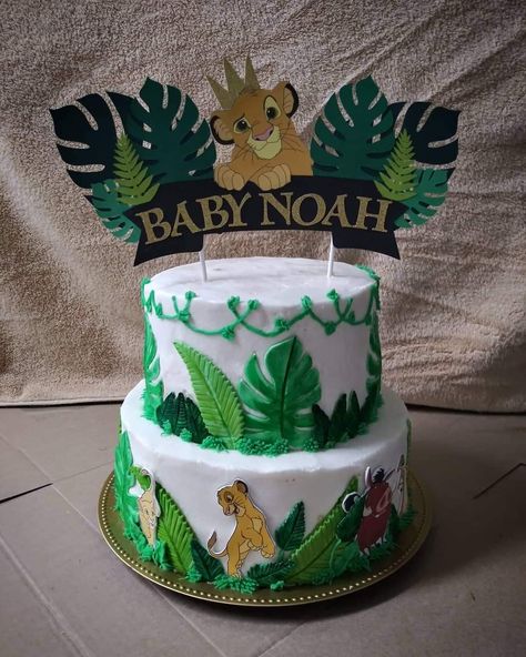 Lion King Gender Reveal Cake, Lion King Baby Shower Cake, Simba Cake, Rafiki Lion King, Lion King Cake, King Cakes, Lion King Party, Lion King Baby Shower, Lion King Baby