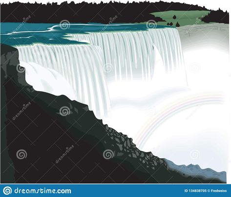 Illustration about A vector illustration of Niagara Falls on the U.S. Canadian border. Illustration of landmark, america, vector - 134838705 Falls Illustration, Border Illustration, Effects Animation, Nature Art Painting, Illustration Vector, Niagara Falls, Nature Art, Stock Vector, Vector Illustration