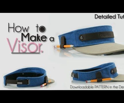 OFFICIAL | How To Make a Visor Hat NEW! Hat Sewing Pattern Free, Visor Pattern, Fanny Pack Sewing Pattern, Fanny Pack Pattern, Sewing Alterations, Shoulder Bags Pattern, Hat Patterns To Sew, Visor Cap, Visor Hat