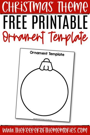 This Free Printable Christmas Ornament Template is perfect for all of your holiday-themed crafts and activities! Christmas crafts are the perfect way to wrap up your preschool Christmas themes. Grab your free printable template today! #christmas #ornament #template #preschool #kindergarten Printable Christmas Ornaments, Printable Christmas Decorations, Christmas Ornament Template, Christmas Tree Template, December Crafts, Christmas Crafts For Toddlers, Ornament Template, Valentine's Day Crafts For Kids, Christmas Week