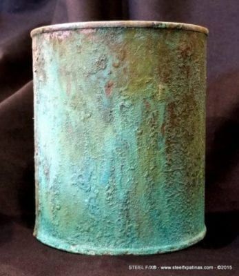 Copper Verdigris Patina on Steel - STEEL F/X PATINAS UNIQUE FINISHES Aging Copper, Patina Diy, Patina Texture, Porch Bar, Patina Paint, Vase Painting, Art Painting Tools, Aged Copper, Chimney Breast