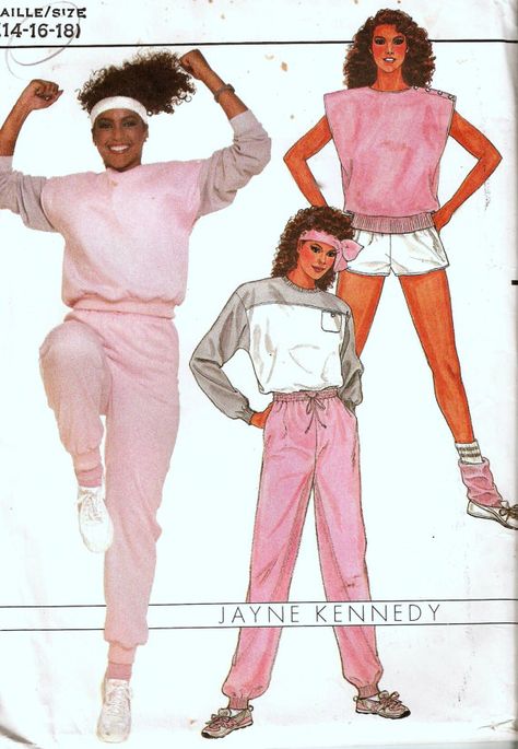 awesome 80's workout clothes 80s Workout Gear, 80s Workout Clothes, Bunco Themes, 80s Workout, 80s Stuff, 80s Women, Pattern Weights, Butterick Pattern, Butterick Sewing Pattern