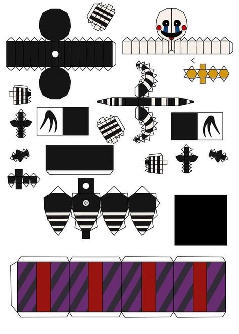 Paper Crafts Fnaf, Fnaf Paper Pals, Fnaf Template, Paper Craft Fnaf, Papercraft Kawaii, Fnaf Diy, Fnaf Papercraft, Fnaf Crafts, 3d Pokemon