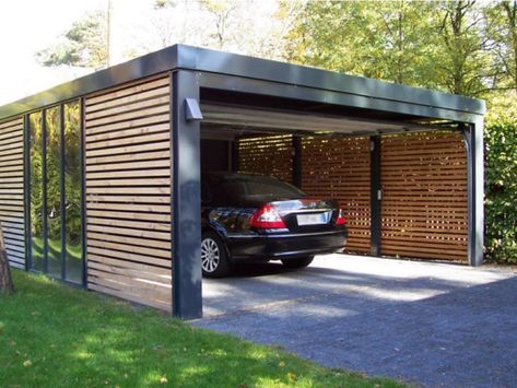 Garage Doors Uk, Wooden Carports, Pergola Cost, Carport Modern, Modern Carport, Portable Carport, Steel Carports, Pergola Carport, Double Carport